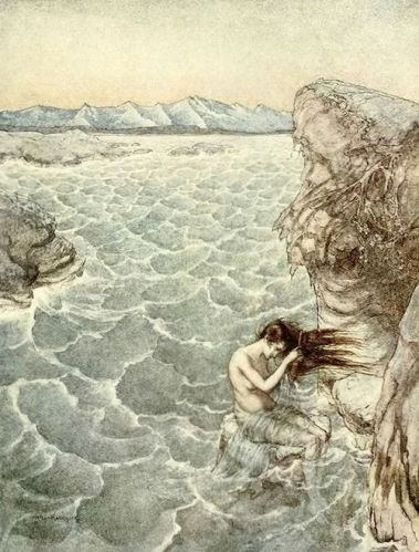 Illustration by Arthur Rackham (Mermaid)