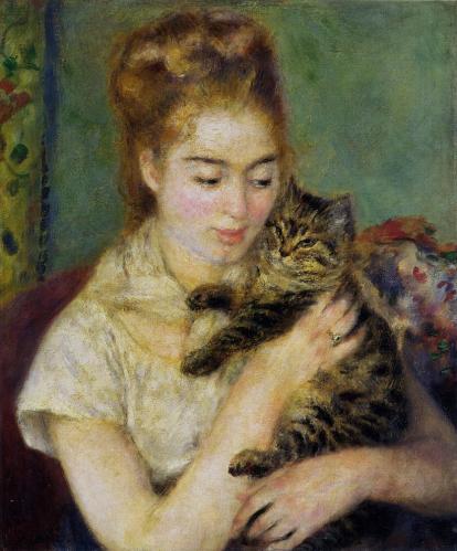 woman-with-a-cat-by-pierre-auguste-renoir